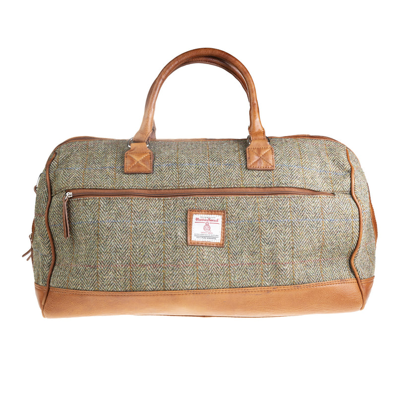 Ht Leather Weekender Bag Lt Brown Check / Tan