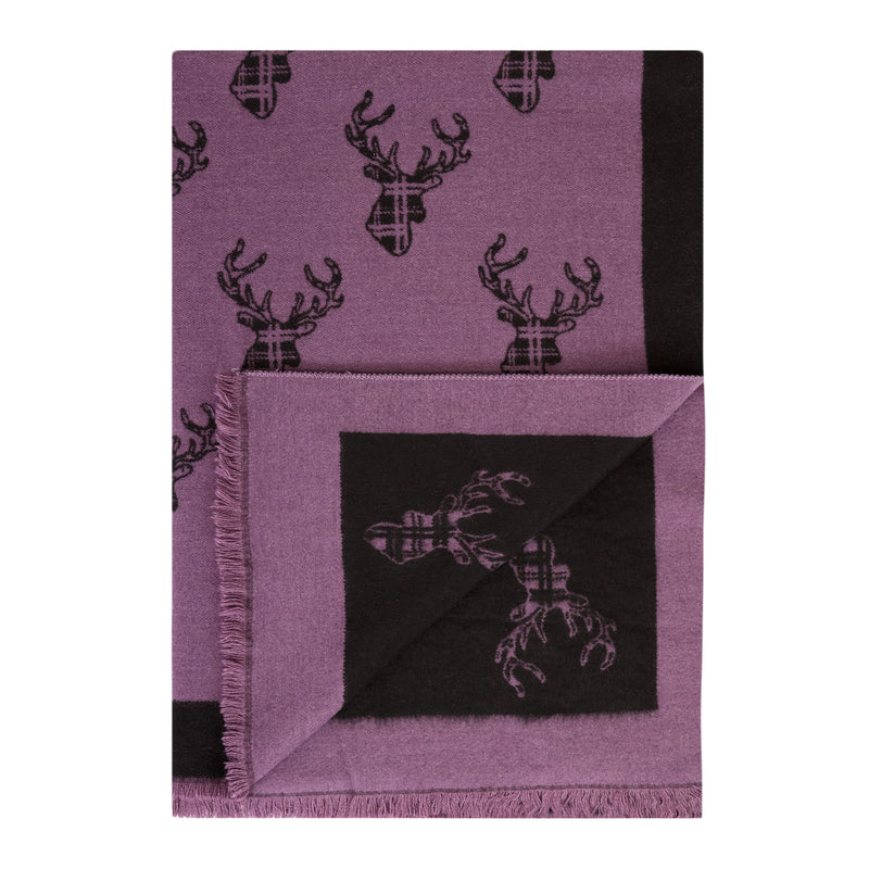 Supersoft Tartan Stag Scarf