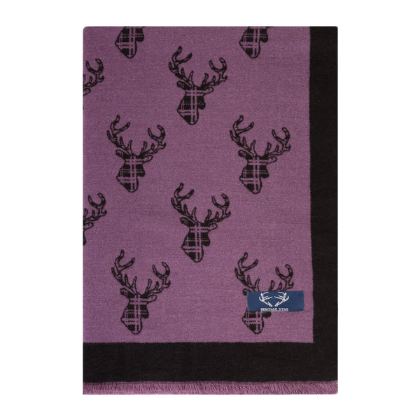 Supersoft Tartan Stag Scarf