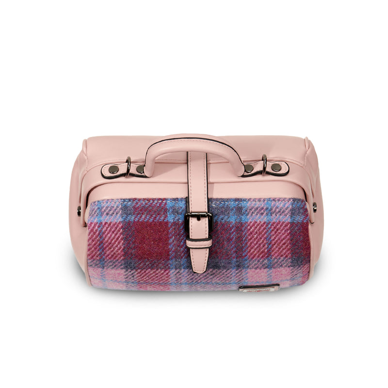 The Medium Doctor Bag Pink Blue Tartan