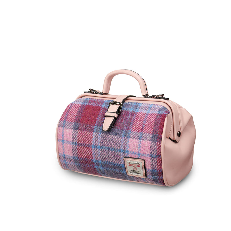 The Medium Doctor Bag Pink Blue Tartan