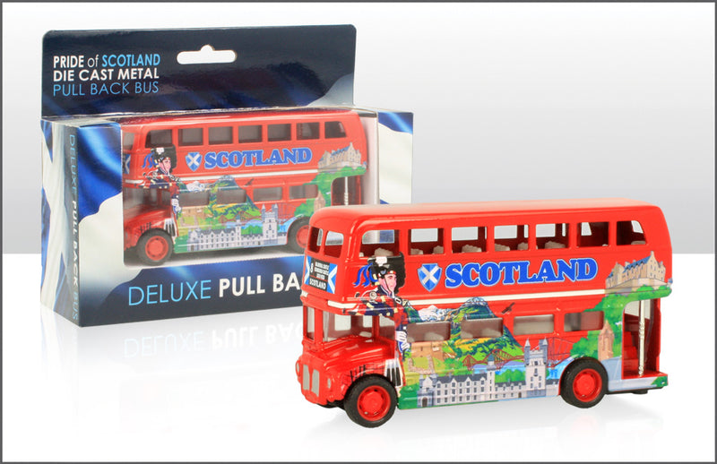 Scotland Scene Die Cast Pull Back Bus