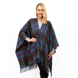 Edinburgh Lambswool Long Tartan Cape Enlarged Off Ctr Scotty Thom Denim