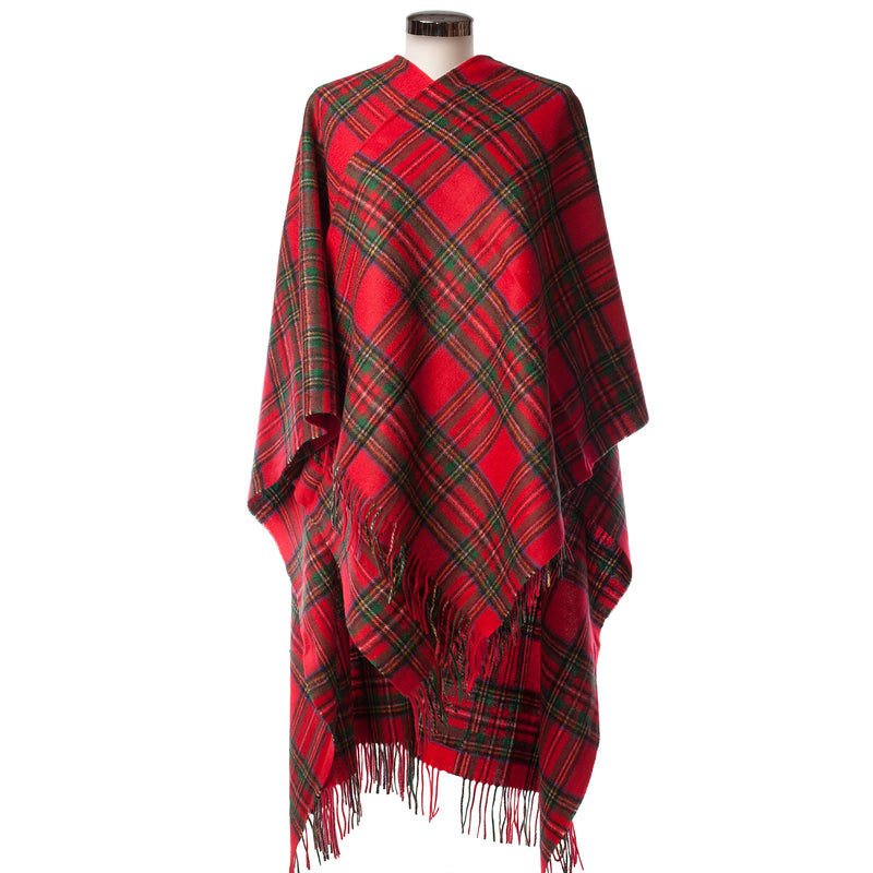 Edinburgh Lambswool Long Tartan Cape Lindsay