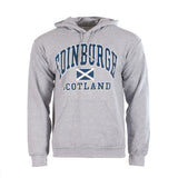 Edinburgh Harvard Print Hooded Top Sports Grey