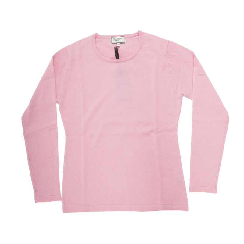 100% Cashmere Ladies Fashion Crew Neck Strawberry Pink