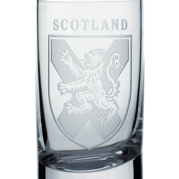 Collins Crystal Clan Shot Glass Scotland Shield