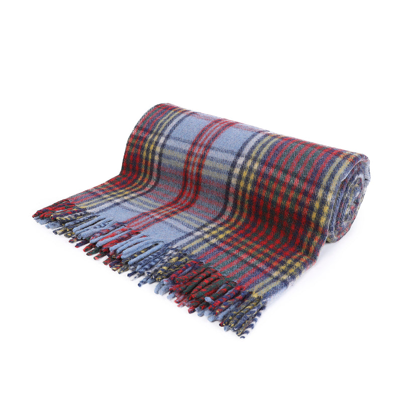 Highland Wool Blend Tartan Blanket / Throw Extra Warm Buchanan Modern