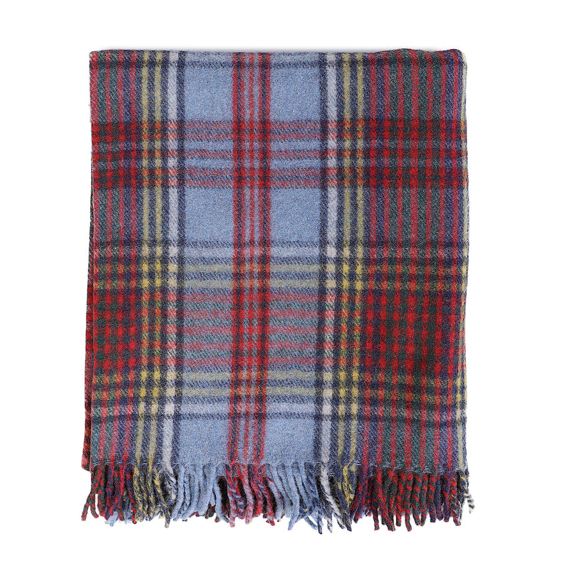 Highland Wool Blend Tartan Blanket / Throw Extra Warm Buchanan Modern