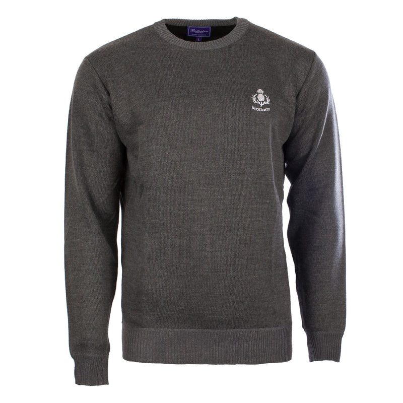 Men's Crew Neck Thistle Jumper Charcoal Marl