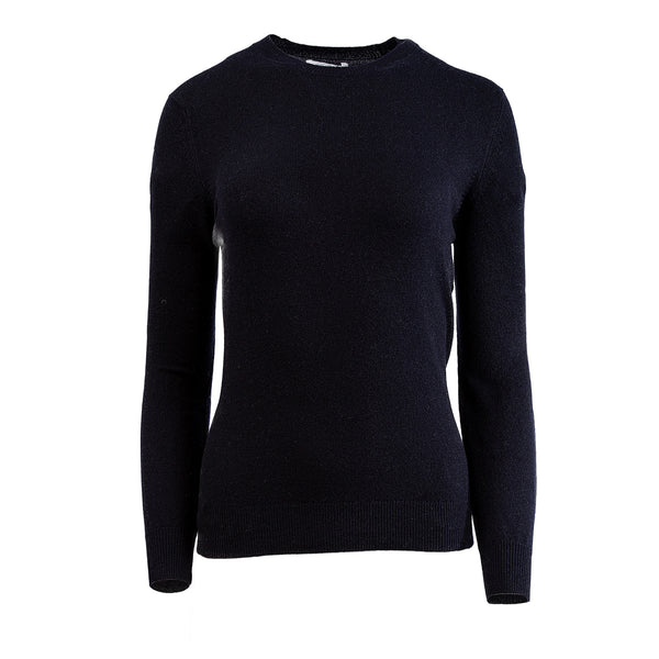 Ladies 100% Cashmere Crew Neck Jet