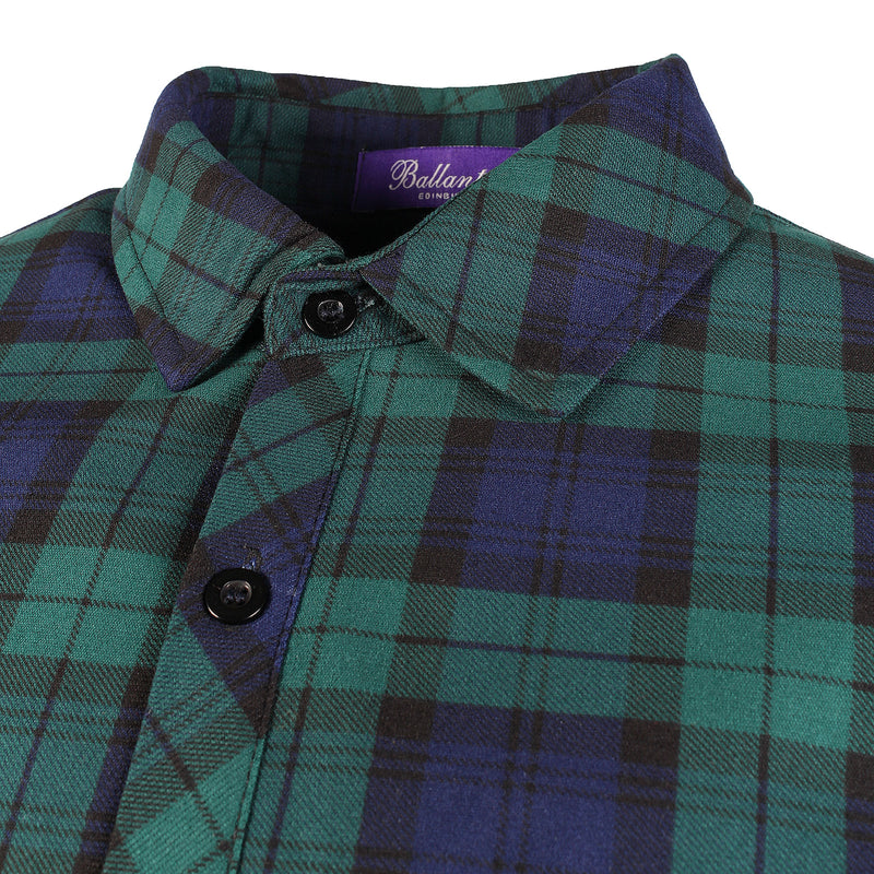 Men's Plaid Velour Lined Check Shirt Thomson Camel