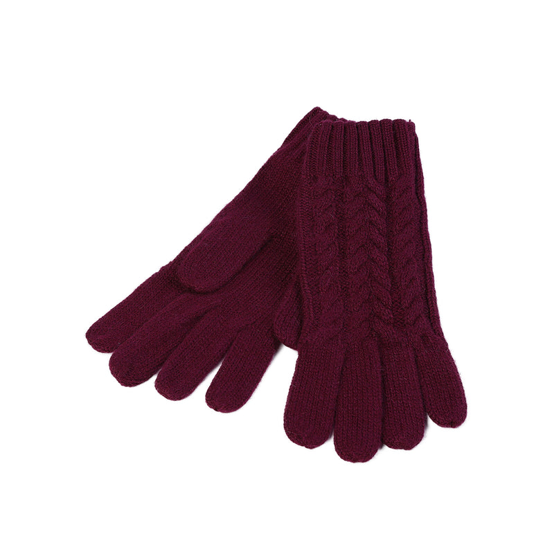 100% Cashmere Ladies Cable Glove Eminence