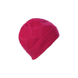 Ladies Racking Detail Turn Up Beanie Fuchsia