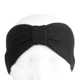 100% Cashmere Plain Ladies Headband Black