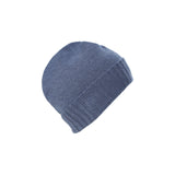 Gents Plain Knit Beanie Rib Turn Up Denim