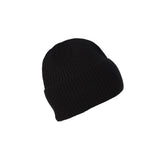 Luxury Rib Deep Turn Up Gents Beanie Black