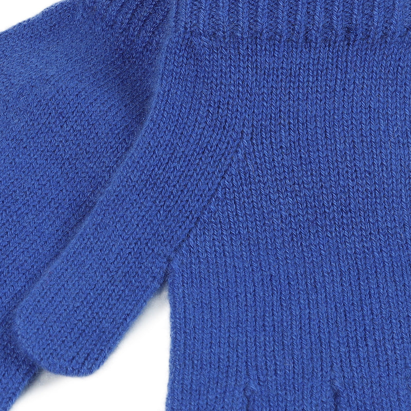 100% Cashmere Plain Ladies Glove Cornflower