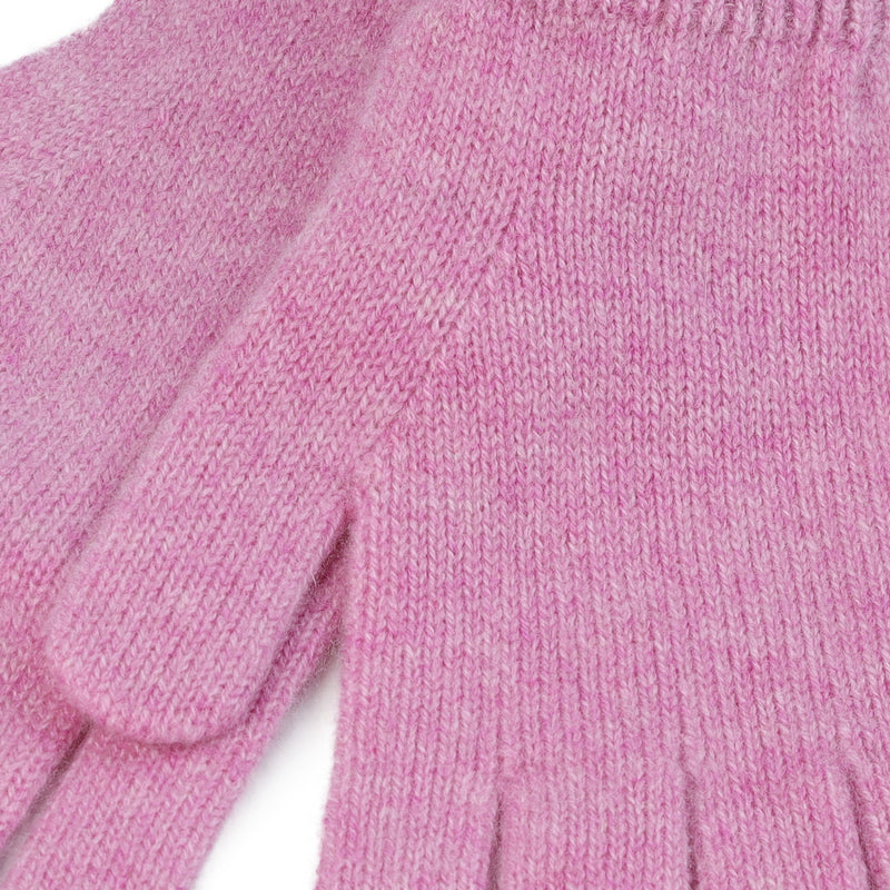 100% Cashmere Plain Ladies Glove Marl Lilac