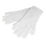 100% Cashmere Plain Ladies Glove Light Grey