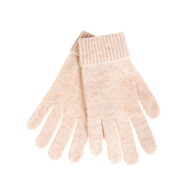 Ladies Plain Lambswool Mix Glove Natural