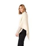 Ladies Elm Patchwork Poncho Natural