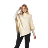 Ladies Elm Patchwork Poncho Natural