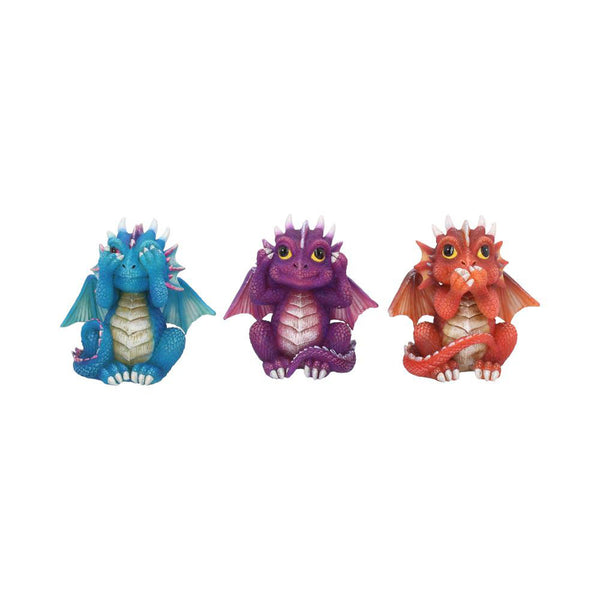 Three Wise Dragonlings 8.5Cm