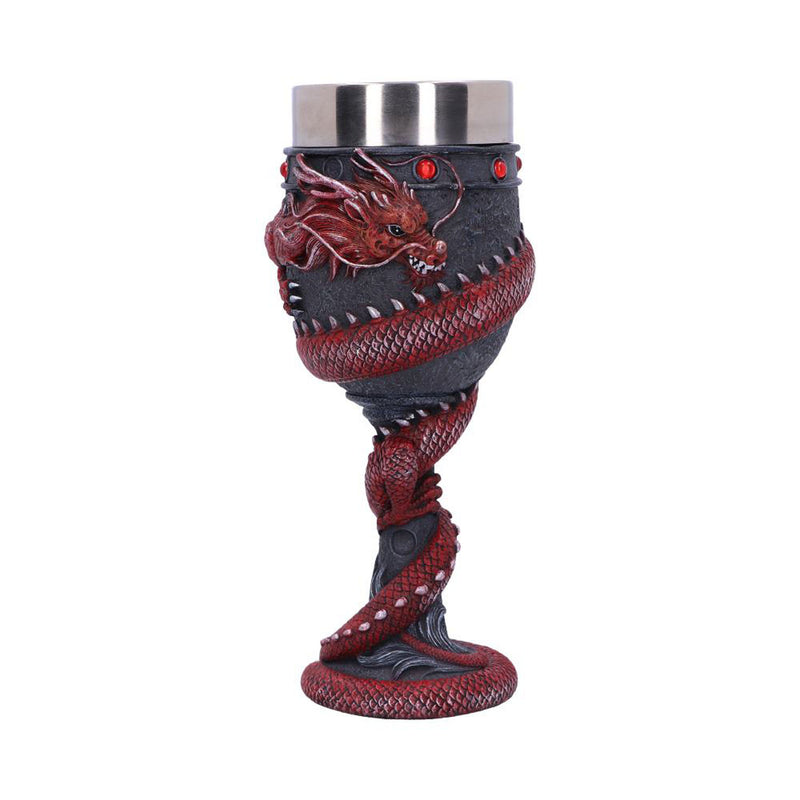 Dragon Coil Goblet Red 20Cm