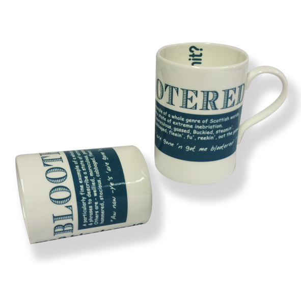 Blootered Dialect Bone China Mug