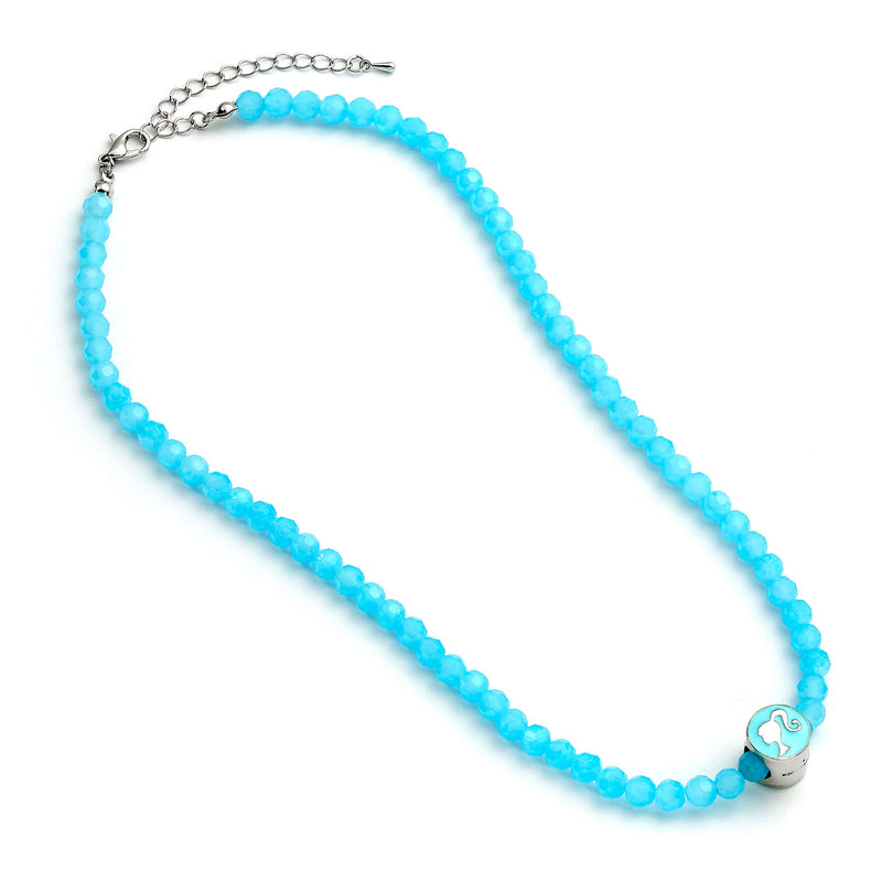 Barbie Blue Bead Necklace Silhouette Pen