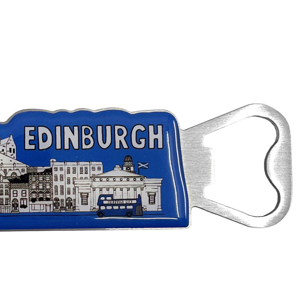 Edinburgh Cityscape Bottle Opener Magnet