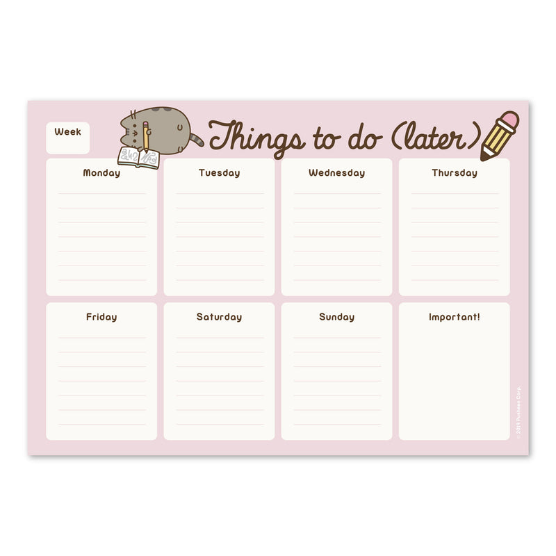 Weekly Plan Notepad A4 Pusheen Rose Coll