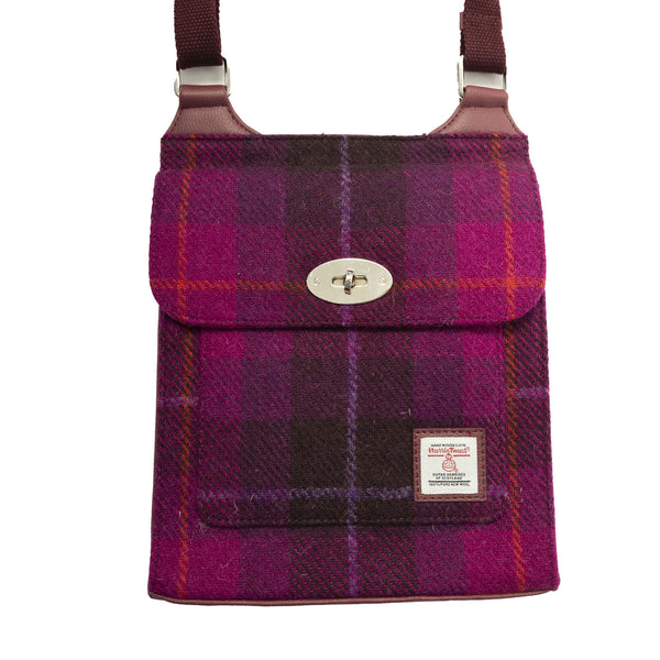 Satchel Bag Purple Check