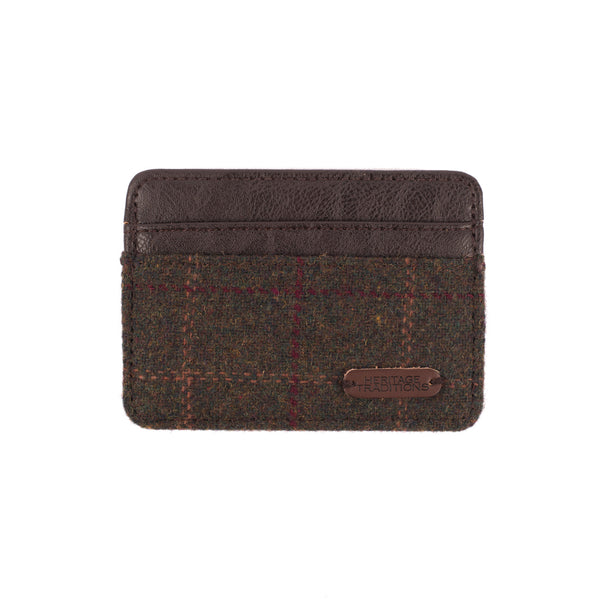 Heritage Card Holder- Grn Box Tweed /B