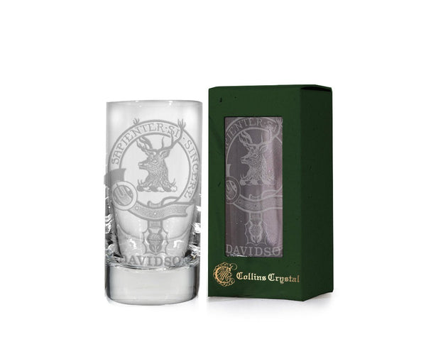 Collins Crystal Clan Shot Glass Macewan Ancient