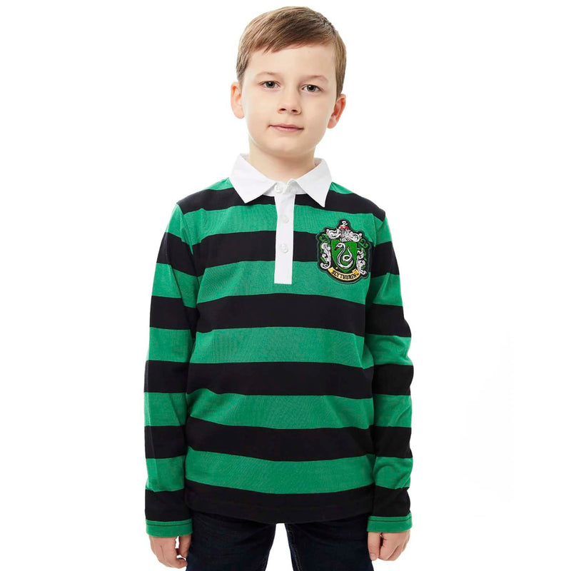 Kids Slytherin Rugby Ls Stripe Tee