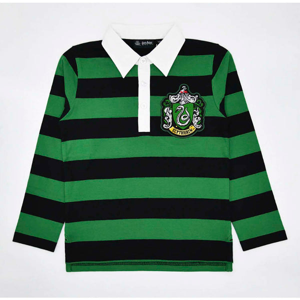 Kids Slytherin Rugby Ls Stripe Tee