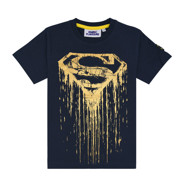 Superman Gold Foil Drip Tee