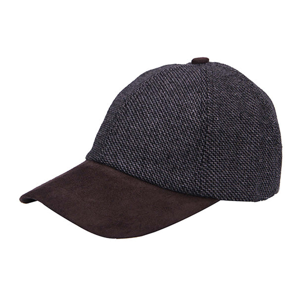 Tweed Suede Baseball Cap