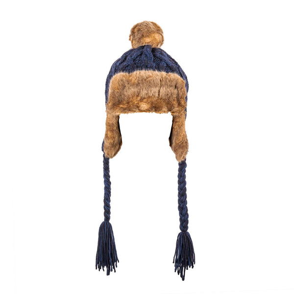 Cable Knitted Trapper Hat