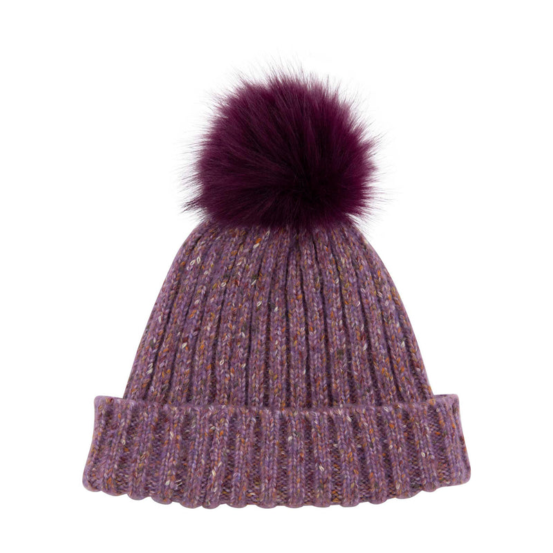 Heritage Donegal Rib Lined Pom Pom Hat