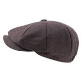 Herringbone Tweed Newsboy Cap