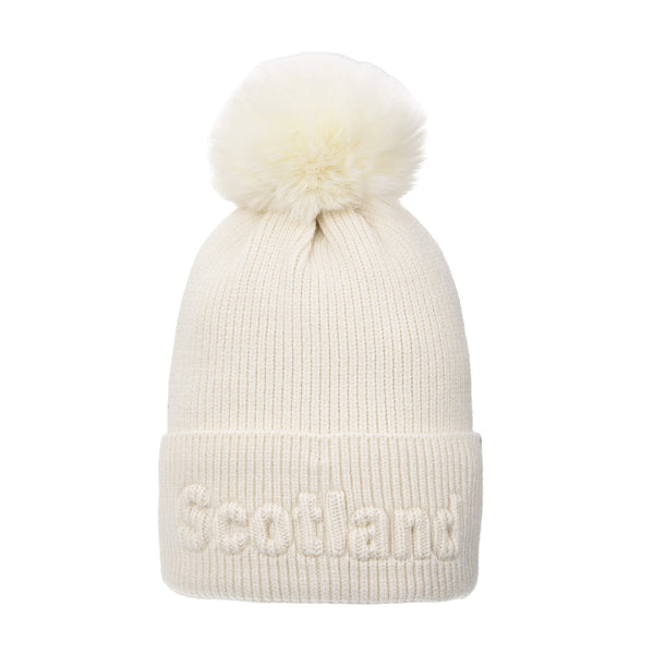 Bird Scotland Turnup Pom Beanie