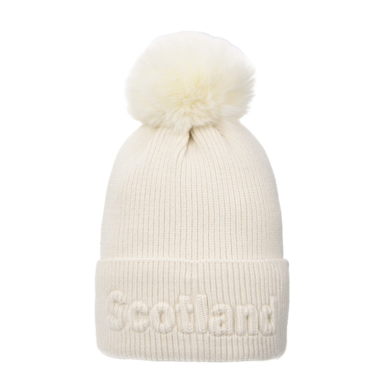 Bird Scotland Turnup Pom Beanie