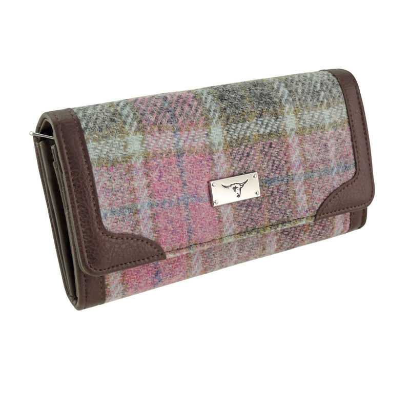 Harris Tweed Purse - Bute Soft Pink Buchanan