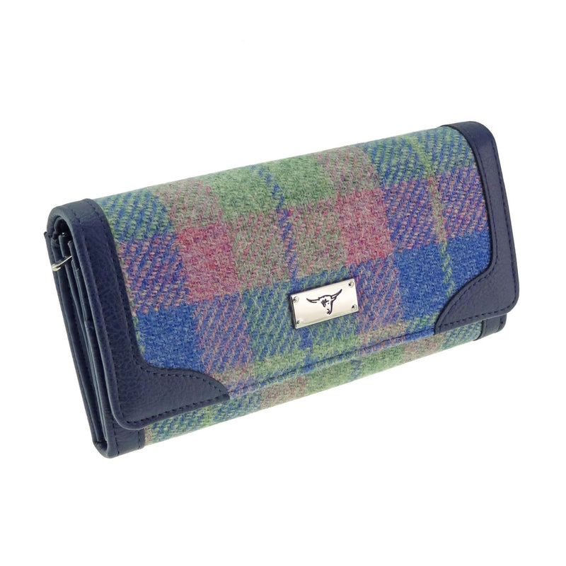 Harris Tweed Purse - Bute Faded Pink/Blue