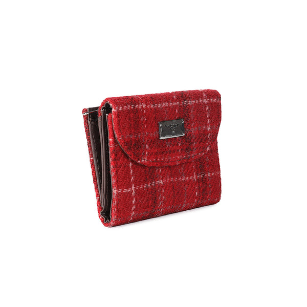 Harris Tweed Wallet - Jura Red Check