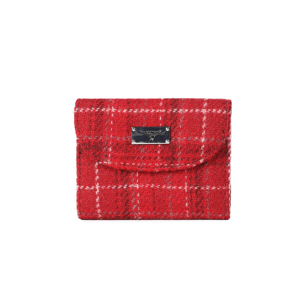 Harris Tweed Wallet - Jura Red Check