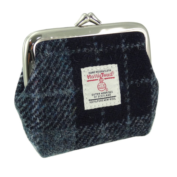 Eigg Coin Purse Grey/Black Tartan